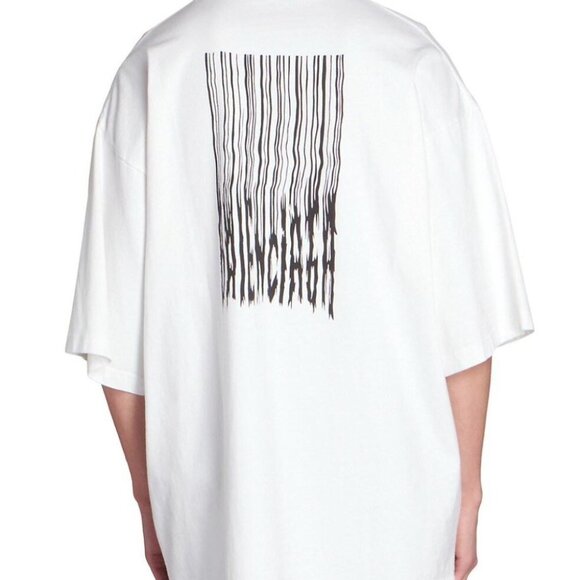 Men's Rare Balenciaga Oversized Fit Barcode T-Shirt - Picture 2 of 11